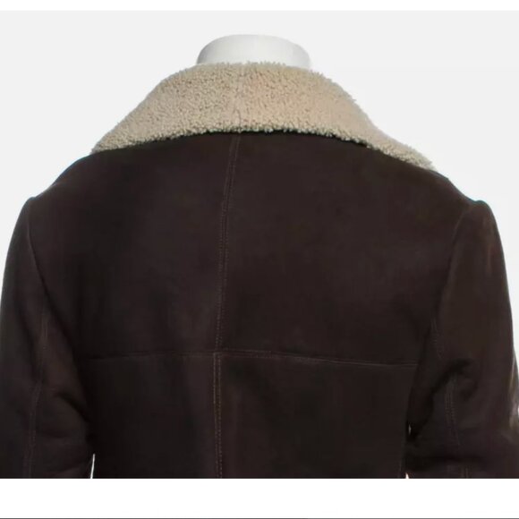 RARE Seraphin (Hermes Maker) Shearling Sheepskin Motorcycle Jacket Coat Mouton M - Picture 8 of 16